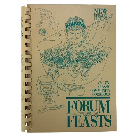 Waldwick NJ Forum School Cookbook Forum Feasts 21st Printing 1988 Spiral Bound - Picture 1 of 15